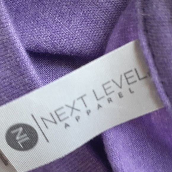Unisex Next Level Apaprel Purple Tee Act With Integrity Size Medium NWOT - Picture 10 of 10
